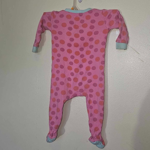 5/20 Petitlem Toddler Pink Polkadots and Owl print With Zipper Onesie Footies - Picture 5 of 6